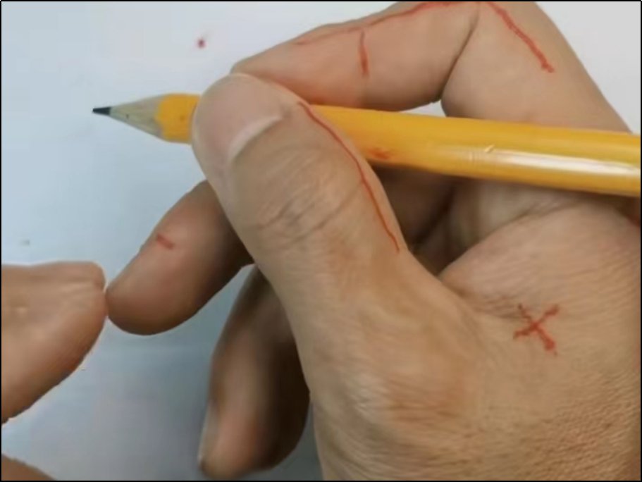 写奶酪字体怎么握笔