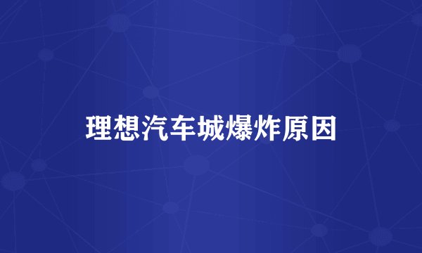 理想汽车城爆炸原因