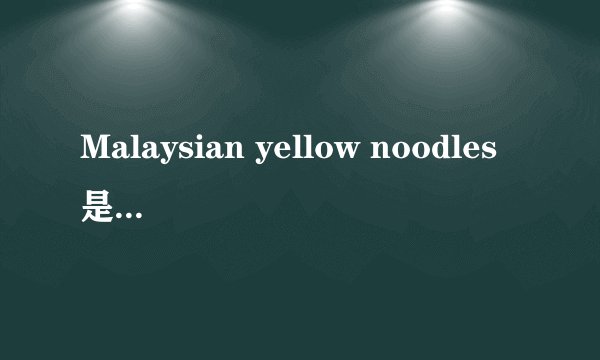 Malaysian yellow noodles是什么东西?