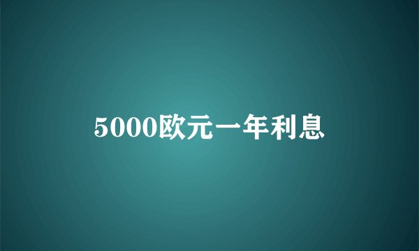 5000欧元一年利息