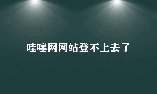 哇噻网网站登不上去了