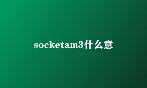 socketam3什么意