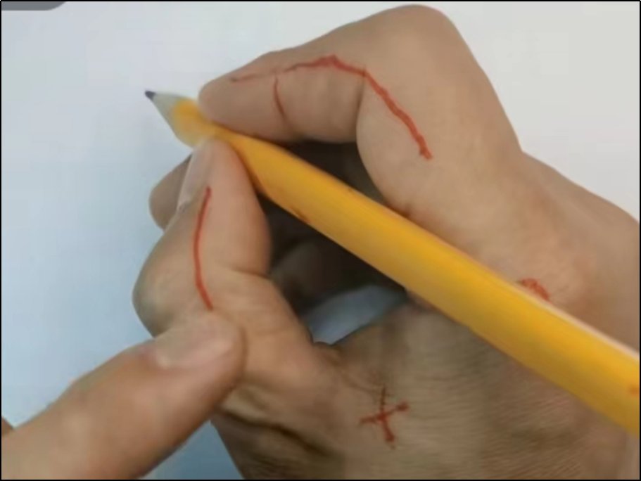 写奶酪字体怎么握笔