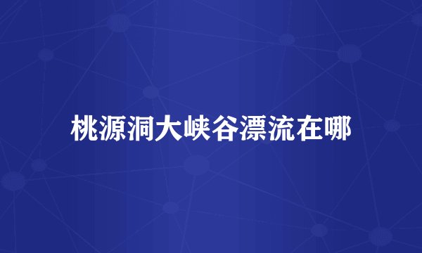 桃源洞大峡谷漂流在哪