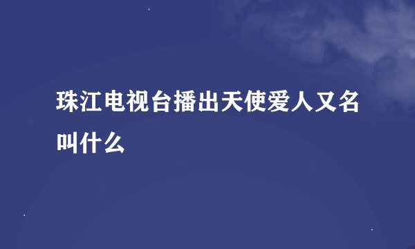 珠江电视台播出天使爱人又名叫什么