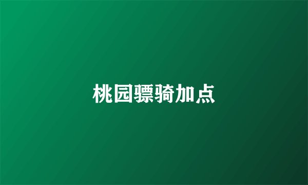 桃园骠骑加点