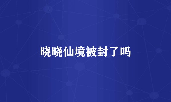 晓晓仙境被封了吗