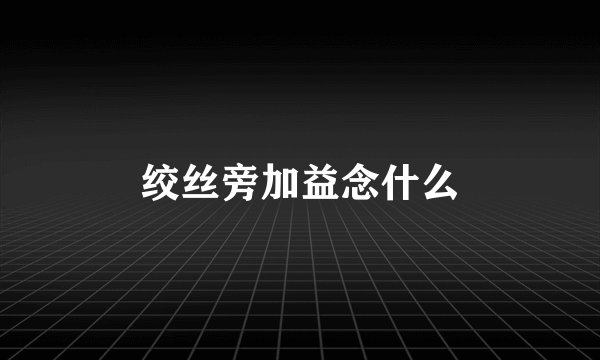 绞丝旁加益念什么