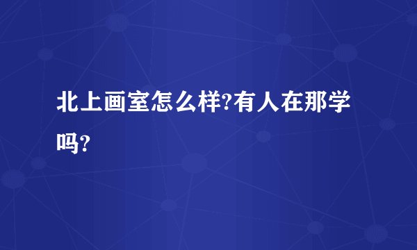 北上画室怎么样?有人在那学吗?