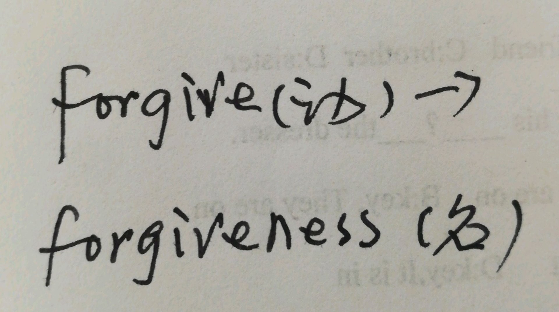 forgive名词