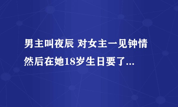 男主叫夜辰 对女主一见钟情 然后在她18岁生日要了她的一部小说名字叫什么
