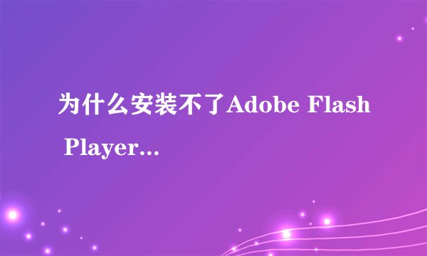 为什么安装不了Adobe Flash Player 11.8.800.94？这是什么情况？有图求解！！！十万火急啊！！！