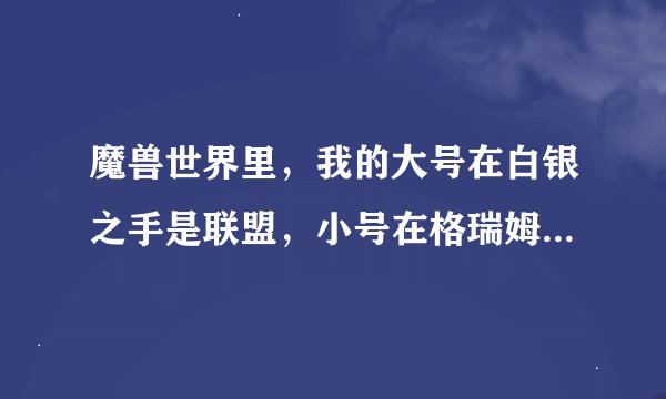 魔兽世界里，我的大号在白银之手是联盟，小号在格瑞姆巴托是部落，我大号刷出的坐骑可以和小号共享用吗？