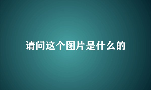 请问这个图片是什么的