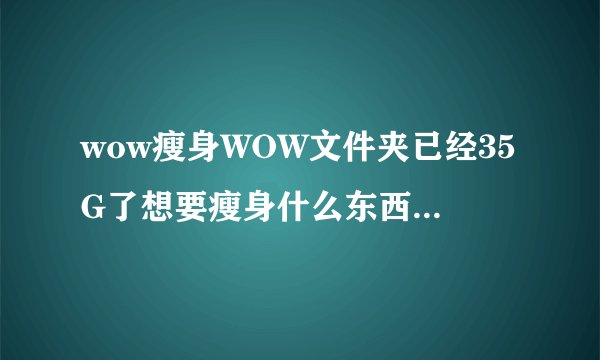 wow瘦身WOW文件夹已经35G了想要瘦身什么东西是可以删除的