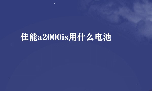 佳能a2000is用什么电池