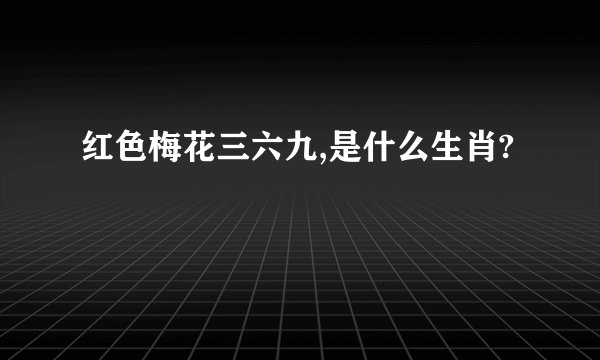 红色梅花三六九,是什么生肖?