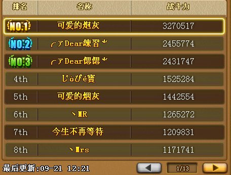 来看淘米弹弹堂2最高战斗力