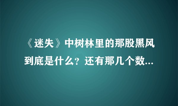 《迷失》中树林里的那股黑风到底是什么？还有那几个数字到底代表什么？