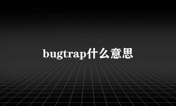 bugtrap什么意思