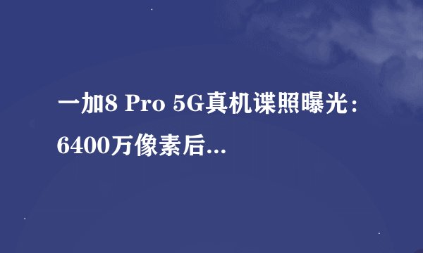一加8 Pro 5G真机谍照曝光：6400万像素后置三摄，有哪些特色功能？