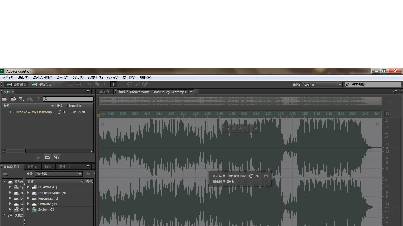 请问有什么软件能把歌曲中唱的歌词过滤掉，只剩下曲子？？