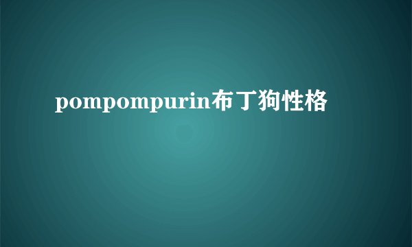 pompompurin布丁狗性格