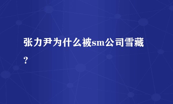 张力尹为什么被sm公司雪藏？