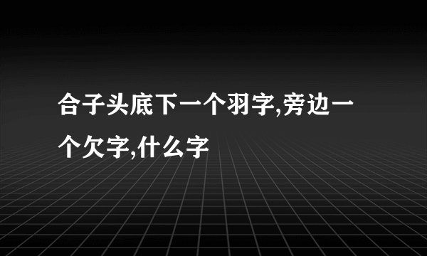 合子头底下一个羽字,旁边一个欠字,什么字