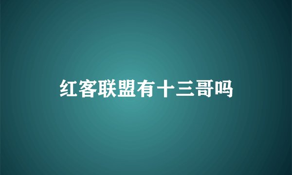 红客联盟有十三哥吗