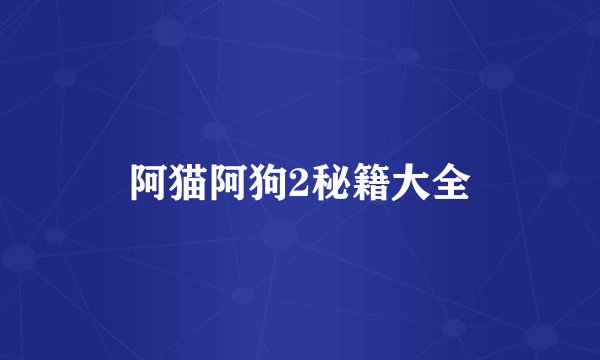 阿猫阿狗2秘籍大全