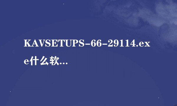 KAVSETUPS-66-29114.exe什么软件,他是病毒软件么？我电脑不会动态了啊，
