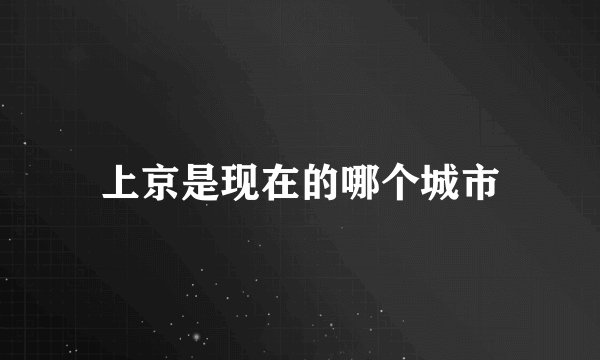 上京是现在的哪个城市
