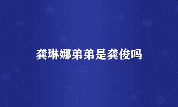 龚琳娜弟弟是龚俊吗