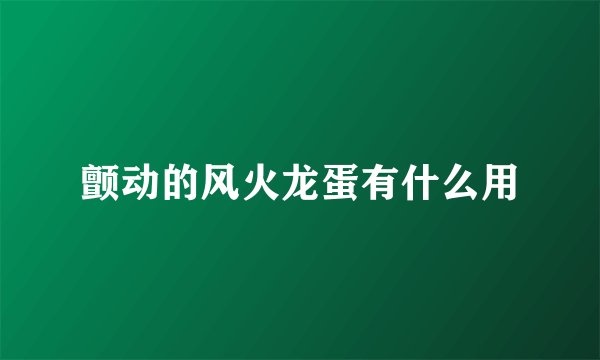 颤动的风火龙蛋有什么用