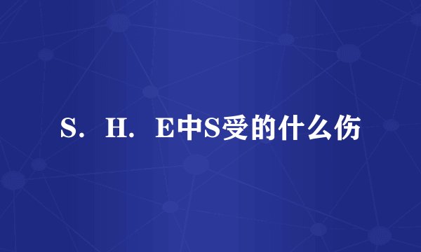 S．H．E中S受的什么伤