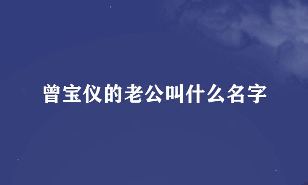 曾宝仪的老公叫什么名字