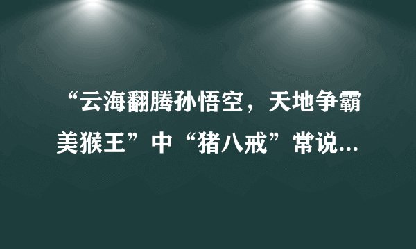 “云海翻腾孙悟空，天地争霸美猴王”中“猪八戒”常说的那句诗是什么？