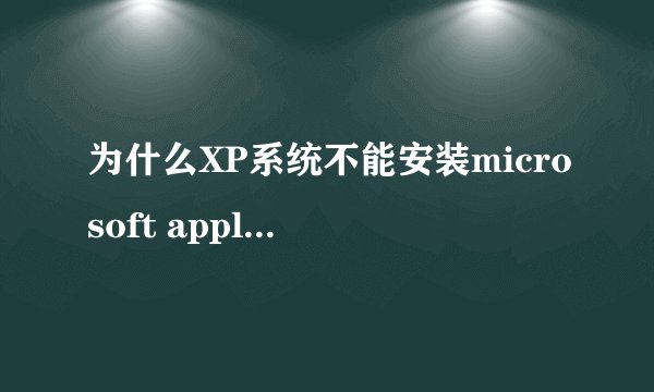 为什么XP系统不能安装microsoft applocale？