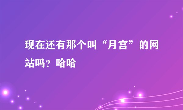 现在还有那个叫“月宫”的网站吗？哈哈