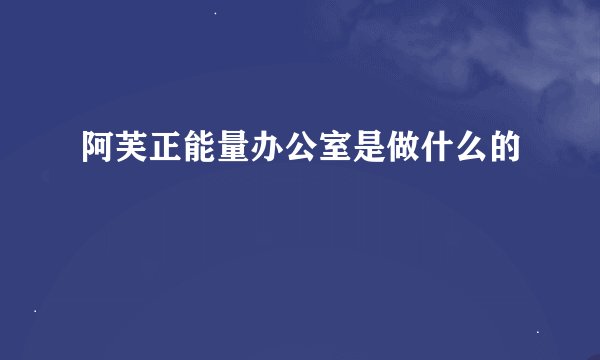 阿芙正能量办公室是做什么的
