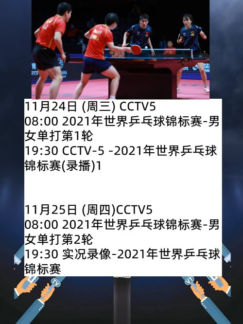 乒乓球世乒赛直播时间？
