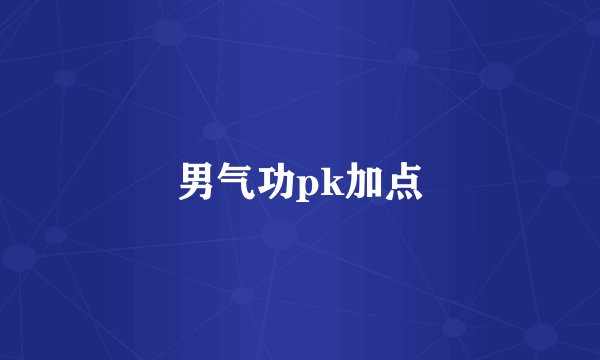 男气功pk加点