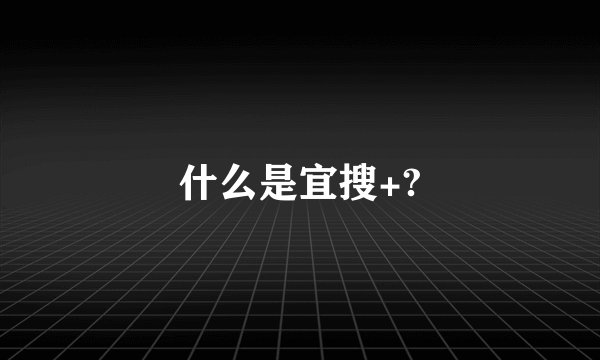什么是宜搜+?