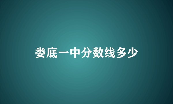 娄底一中分数线多少