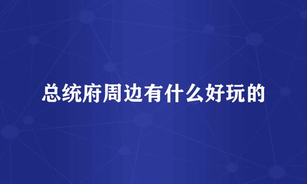 总统府周边有什么好玩的