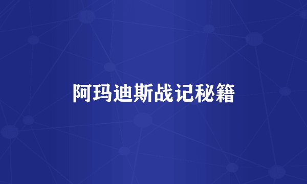 阿玛迪斯战记秘籍