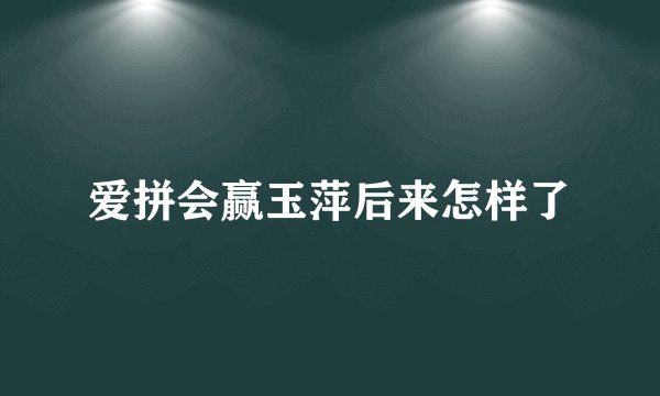 爱拼会赢玉萍后来怎样了