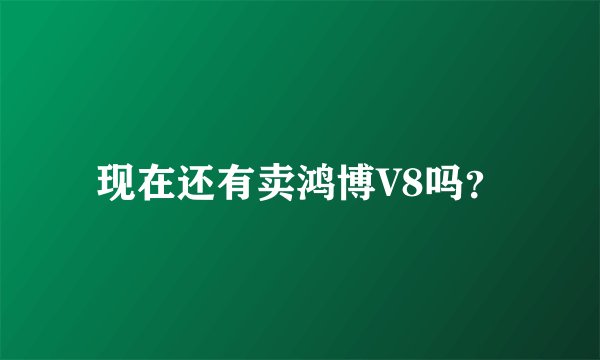 现在还有卖鸿博V8吗？