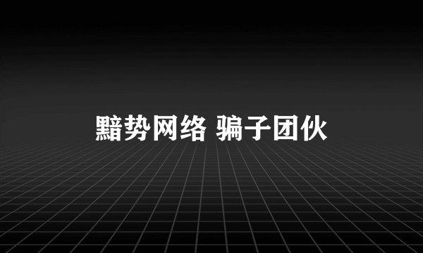 黯势网络 骗子团伙